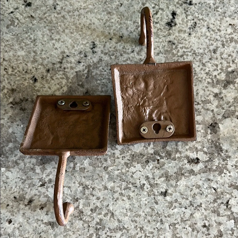 Vintage Cast Iron Rooster Hooks